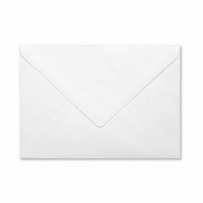 White C6 Wallet Envelope Diamond Flap (50 Pack)