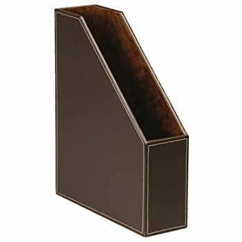 OSCO Brown Faux Leather File Holder (Magazine Rack)