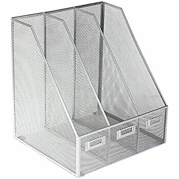 OSCO Silver Wiremesh Triple Magazine Rack