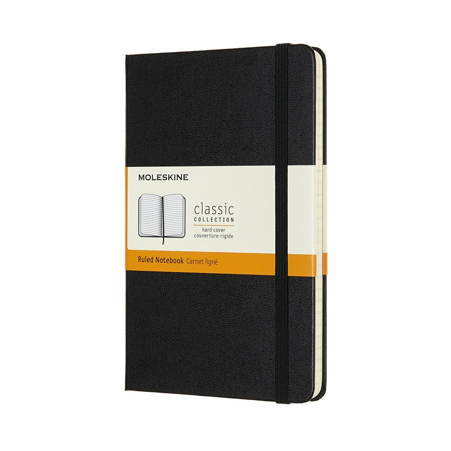 Moleskine Large Black Hardcover Ruled Notebook