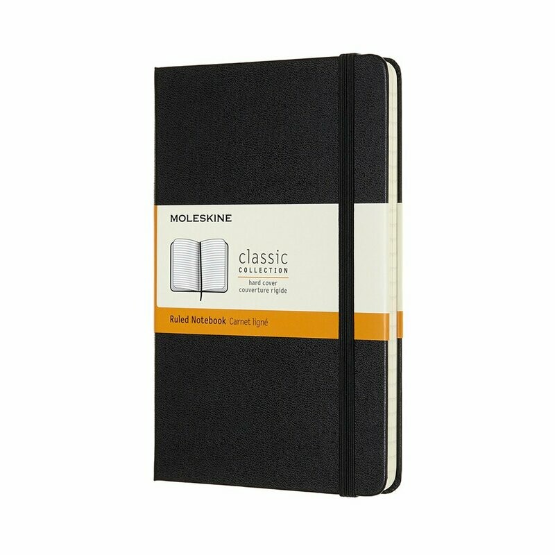 Moleskine Large Black Hardcover Ruled Notebook