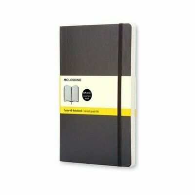 Moleskine Large Black Softcover Squared Notebook