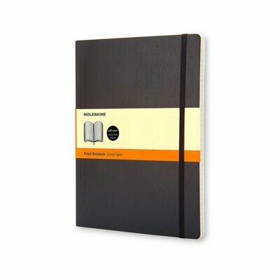 Moleskine Extra Large Black Softcover Ruled Notebook