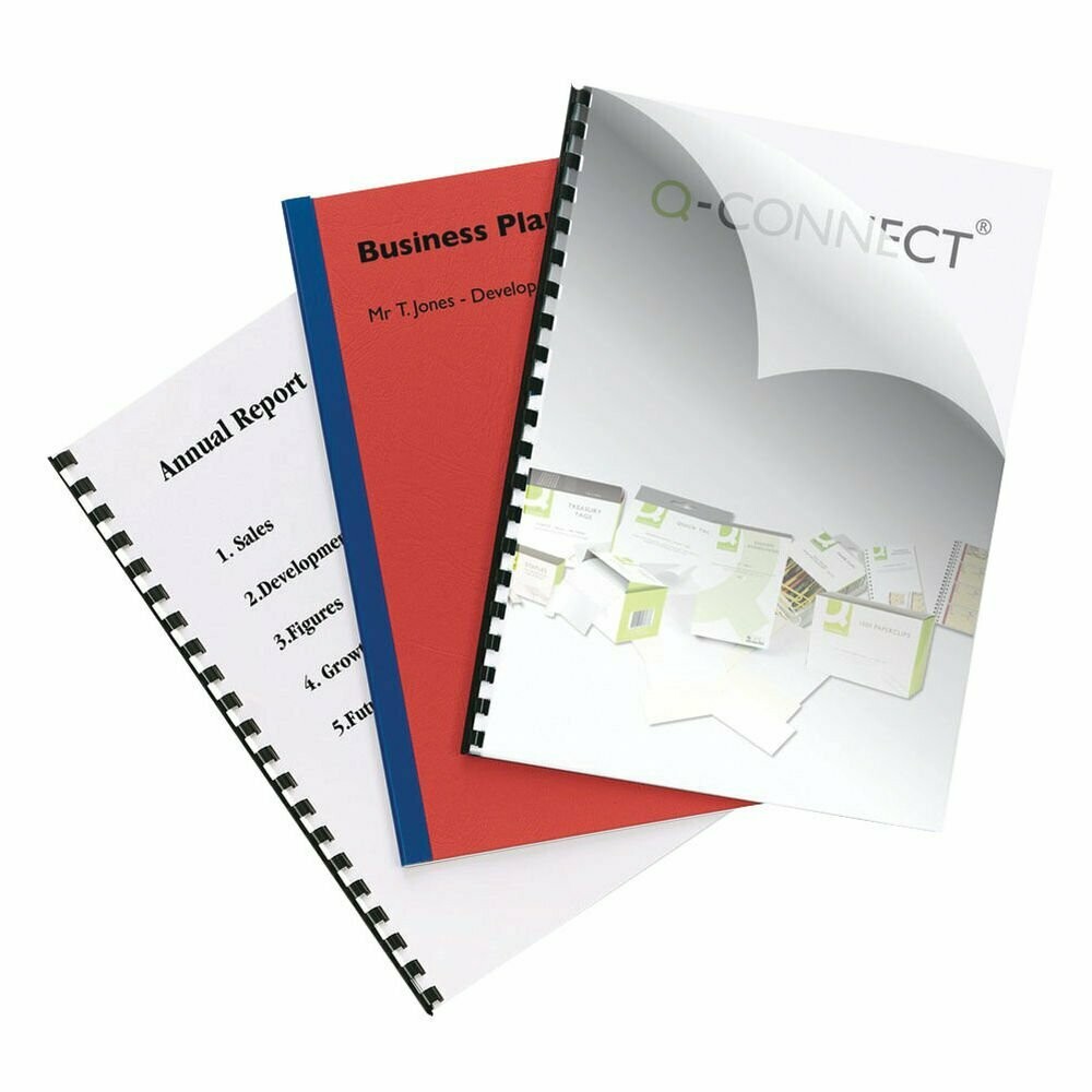 Q-Connect Clear A4 PVC Binding Covers 250 Micron (100 Pack)