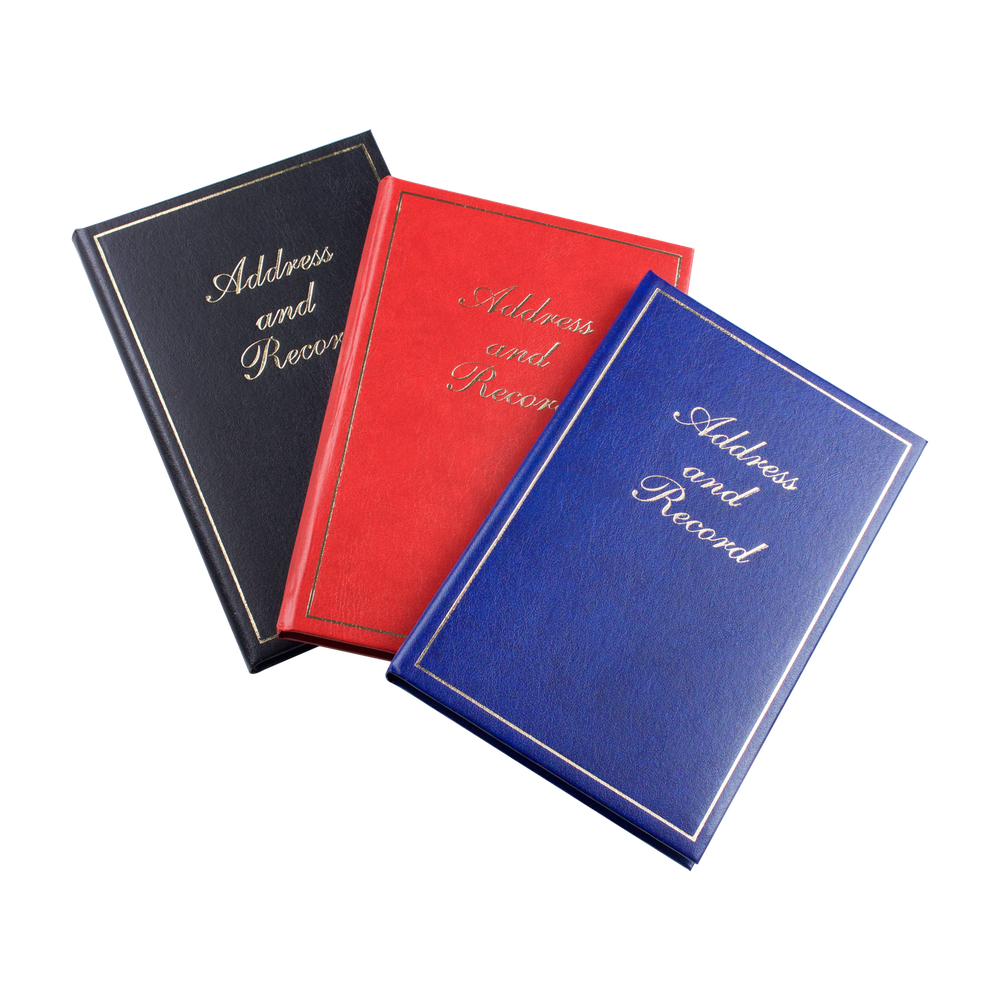 Large Gold Border Address and Record Book