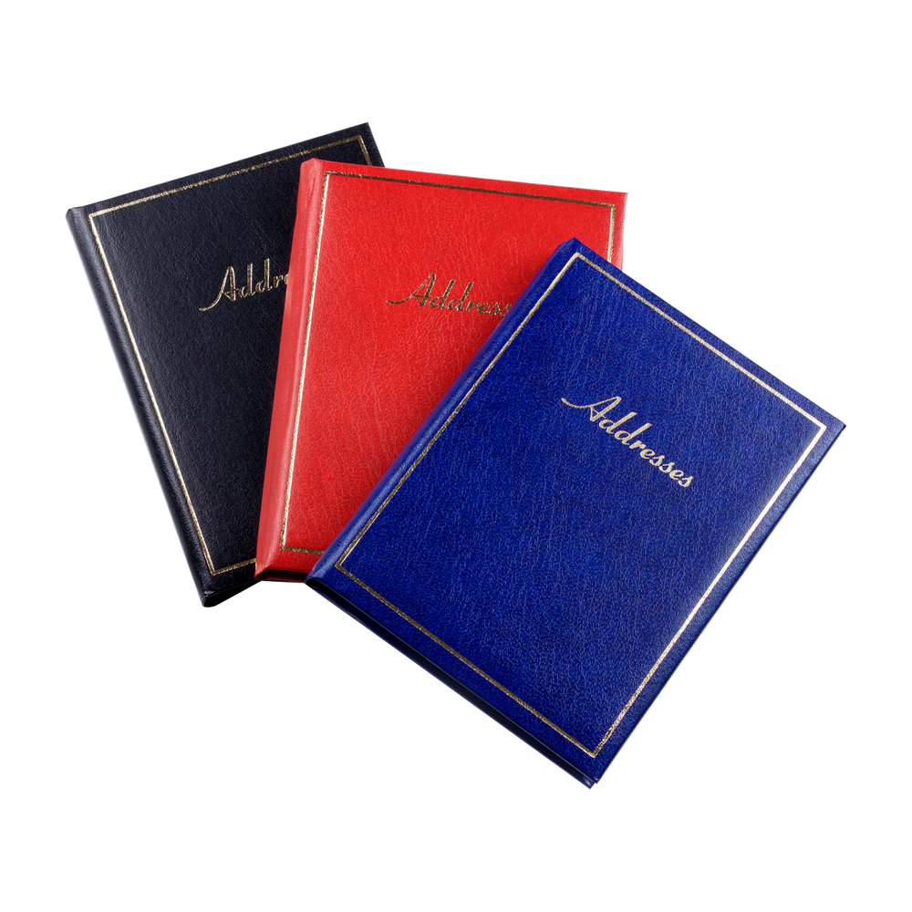 Medium Gold Border Address and Record Book