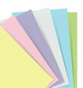 Filofax A5 Refillable Notebook Pastel Ruled Paper Refill