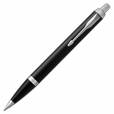 Parker IM Ballpoint Pen - Black Lacquer with Chrome Trim Finish