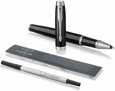 Parker IM Rollerball Pen - Black Lacquer with Chrome Trim Finish