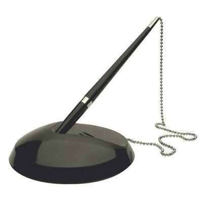 Q-Connect Reception Pen with Chain and Base