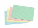 Coloured Record Cards Ruled Feint (100 Pack)