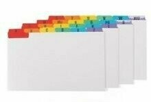 Guide/Index Cards A-Z Coloured