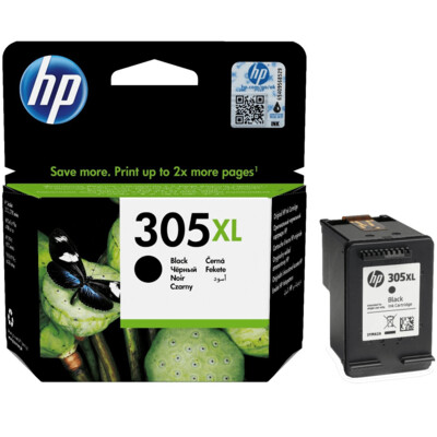 Genuine HP 305XL High Capacity Black Ink Cartridge (3YM62AE)