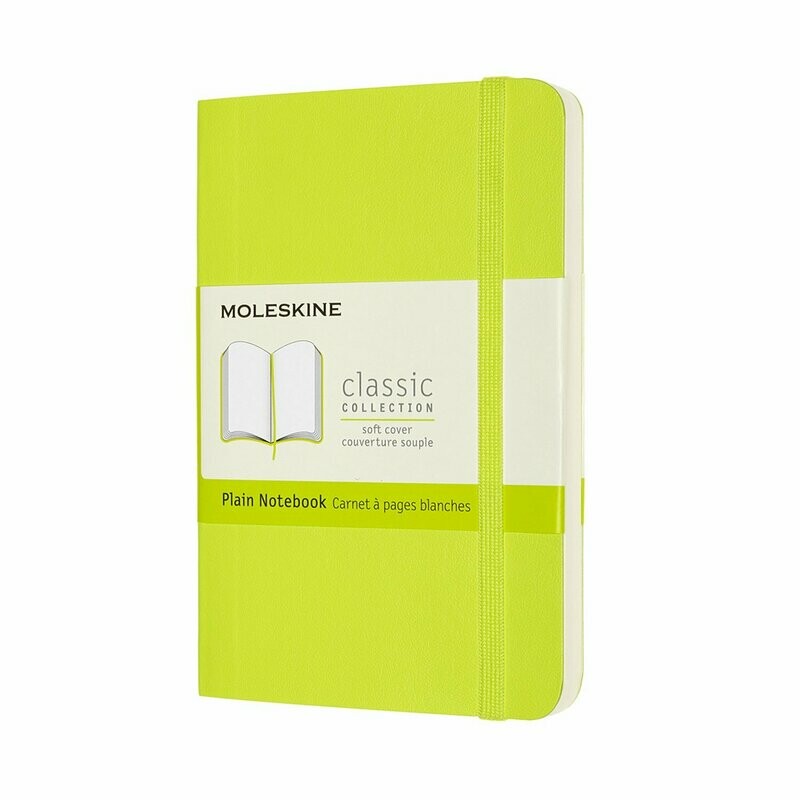 Moleskine Pocket Lemon Green Softcover Plain Notebook