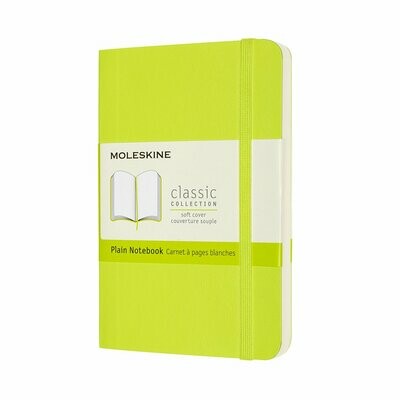 Moleskine Pocket Lemon Green Softcover Plain Notebook