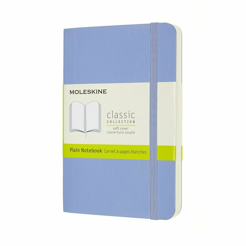 Moleskine Pocket Hydrangea Blue Softcover Plain Notebook