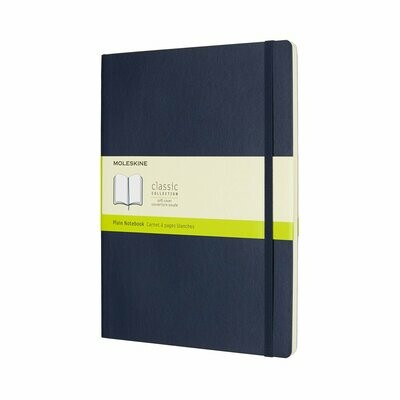 Moleskine Extra Large Sapphire Blue Softcover Plain Notebook