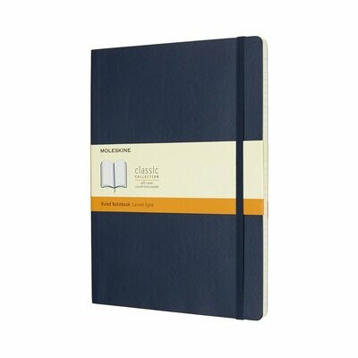 Moleskine Extra Large Sapphire Blue Softcover Ruled Notebook