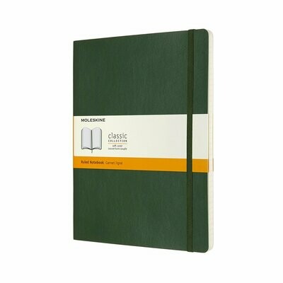 Moleskine Extra Large Myrtle Green Softcover Ruled Notebook