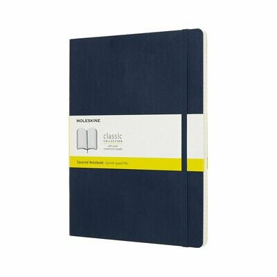 Moleskine Extra Large Sapphire Blue Softcover Squared Notebook