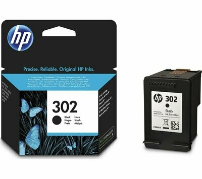 Genuine HP 302 Black Ink Cartridge (F6U66AE)