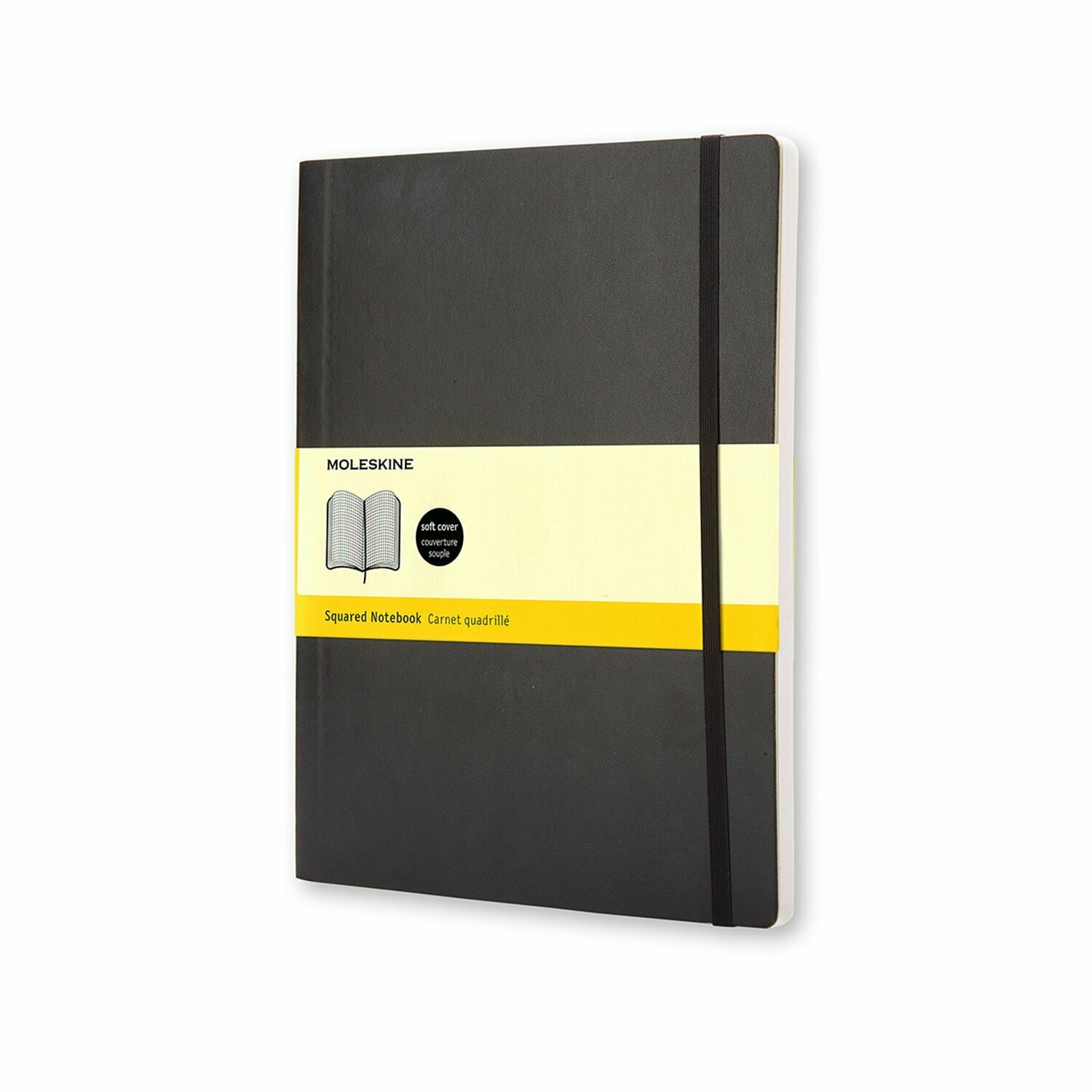 Moleskine Extra Large Black Softcover Squared Notebook
