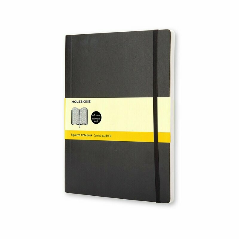 Moleskine Extra Large Black Softcover Squared Notebook
