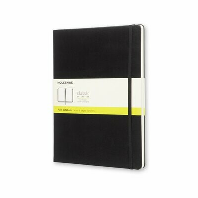 Moleskine Extra Large Black Hardcover Plain Notebook