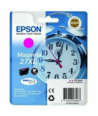 Genuine Epson 27XL (Alarm Clock) High Capacity Magenta Ink Cartridge (T2713)