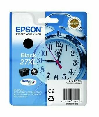 Genuine Epson 27XL (Alarm Clock) High Capacity Black Ink Cartridge (T2711)