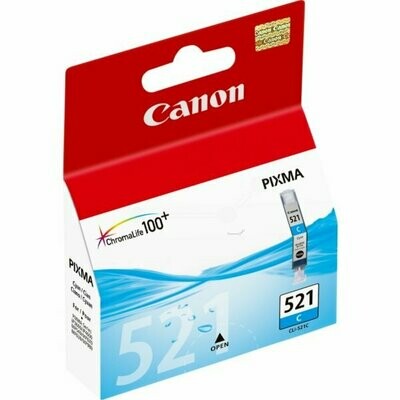 Genuine Canon CLI-521 Cyan Ink Cartridge