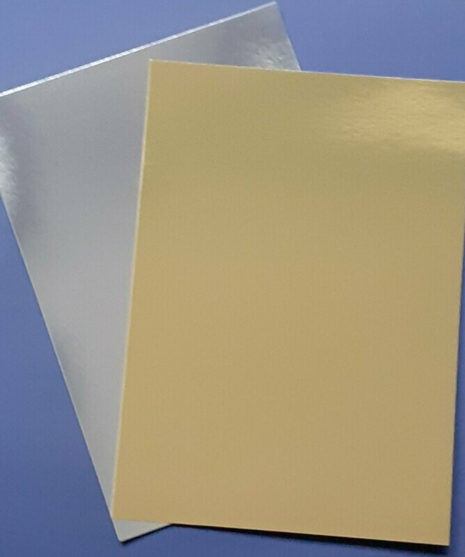 Silver and Gold  Metallic Card (per sheet)