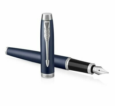 Parker IM Fountain Pen – Matte Blue with Chrome Trim Finish