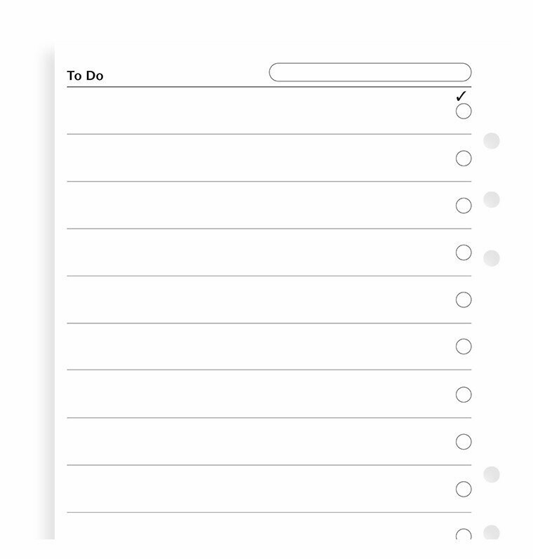 Filofax A5 To Do Refill