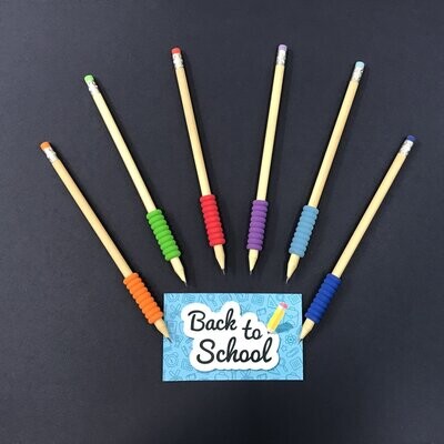 HB Pencils with Soft Grip - 6 pack
