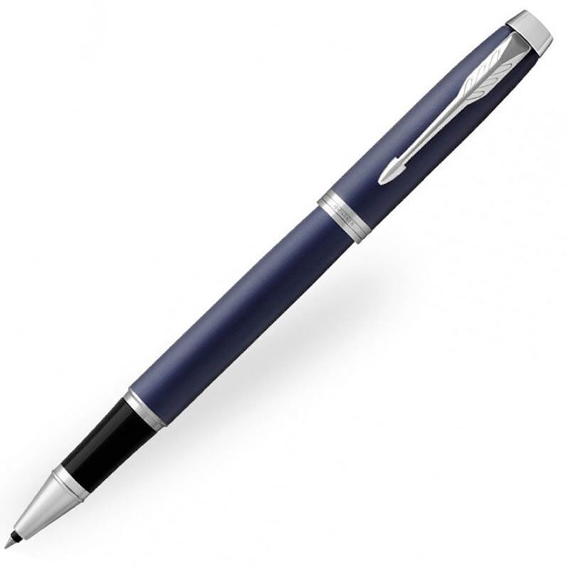 Parker IM Rollerball Pen - Matte Blue with Chrome Trim Finish