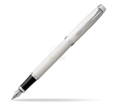 Parker IM Fountain Pen – White with Chrome Trim Finish