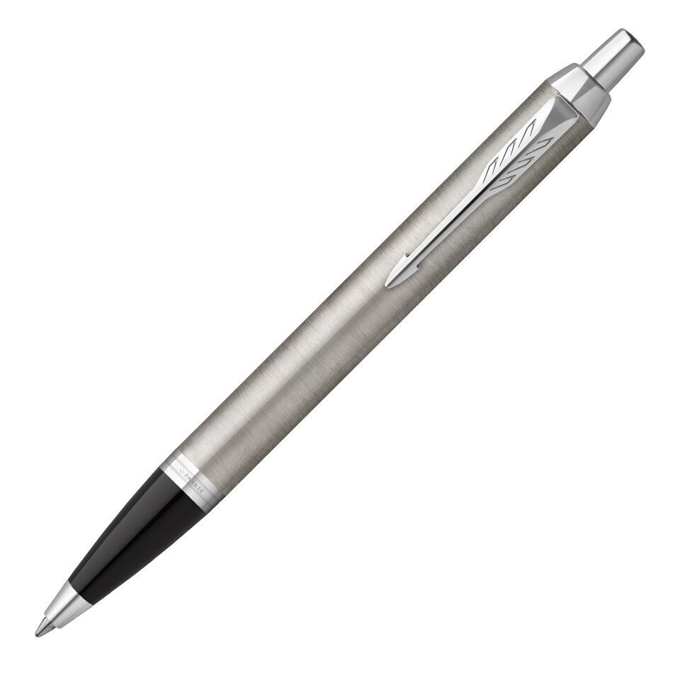 Parker IM Ballpoint Pen - Steel with Chrome Trim Finish