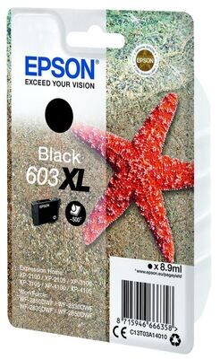 Genuine Epson 603XL (Starfish) Black Ink Cartridge