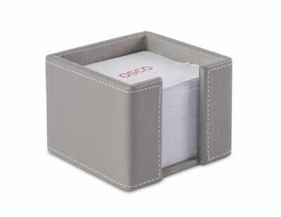 OSCO Grey Faux Leather Memo Block