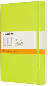 Moleskine Large Lemon Green Softcover Ruled Notebook