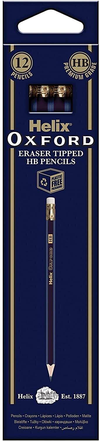 Helix Eraser Tip Graphite Pencils (12 Pack)