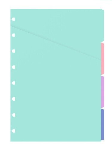 Filofax A5 notebook Pastel Coloured Indices (File DIviders)