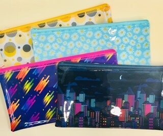 Patterned Flat PVC Pencil Case