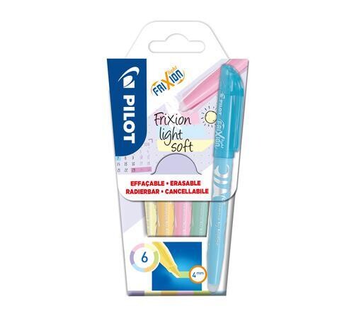 Pilot FriXion Erasable Light Soft Highlighters (6 Pack)