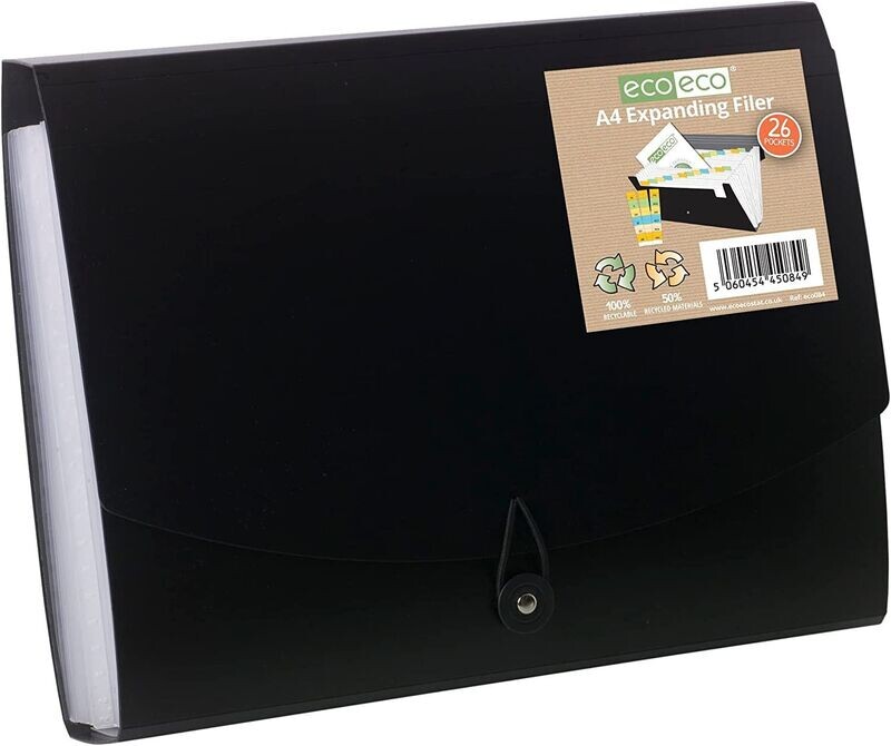 Eco Eco 26-Pocket Expanding File (50% Recycled)