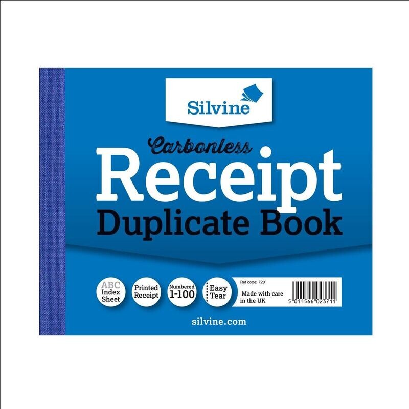 Silvine Carbonless Duplicate Receipt Book