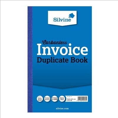 Silvine Carbonless Duplicate Invoice Book