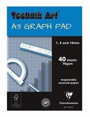 Clairefontaine Technik Art A3 1/5/10mm Graph Pad (XPG2)