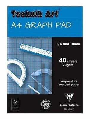 Clairefontaine Technik Art A4 1/5/10mm Graph Pad (XPG1)